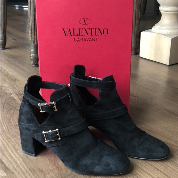 Valentino Shoes - Valentino black suede booties